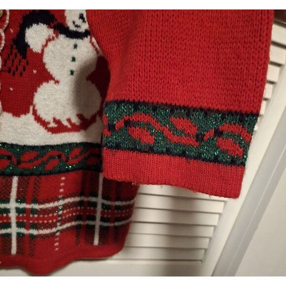 Nutcracker Womens Small Christmas Cardigan Sweater Snowman Ugly Sweater Snowman - Picture 7 of 7